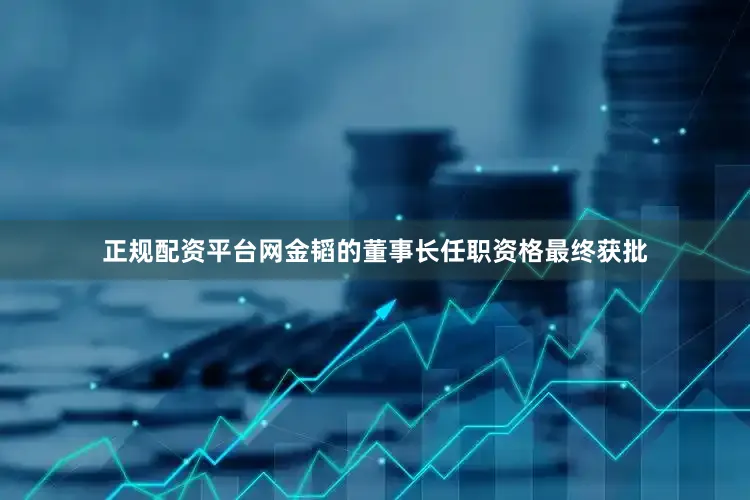 正规配资平台网金韬的董事长任职资格最终获批
